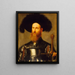 Portrait eines Mannes in Rüstung - Girolamo Romanino — gerahmtes Bild an der Wand
