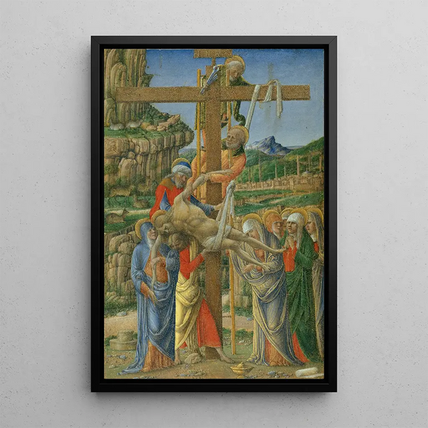 Kreuzabnahme - Girolamo da Cremona — gerahmtes Bild an der Wand