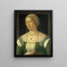 Portrait einer jungen Frau - Girolamo di Benvenuto — gerahmtes Bild an der Wand