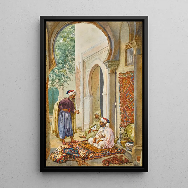 Der Händler - Giulio Rosati — gerahmtes Bild an der Wand