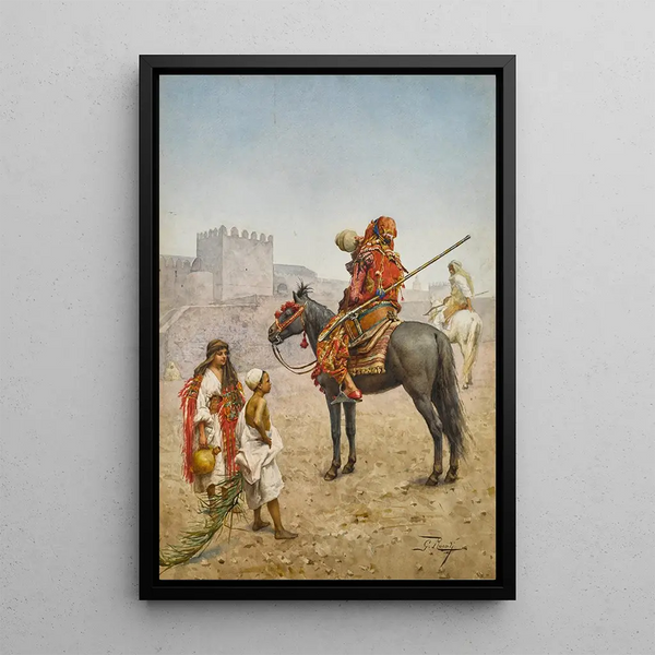 Die Wasserverkäufer - Giulio Rosati — gerahmtes Bild an der Wand