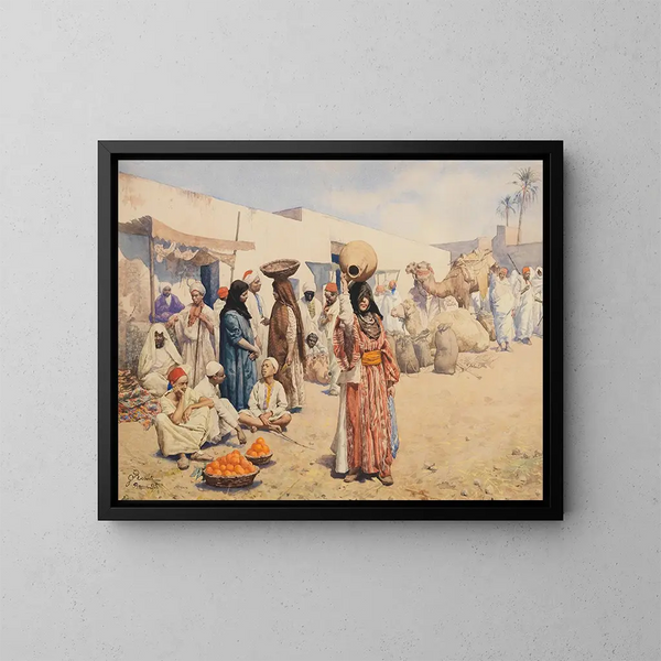 Die Orangenschäler - Giulio Rosati — gerahmtes Bild an der Wand