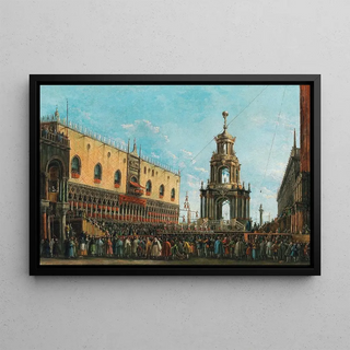 Giuseppe Bernardino Bison - The Giovedi Grasso Festival before the Ducal Palace in Venice.webp