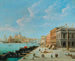 Le Molo vu depuis la Zecca avec la colonne de Saint Théodore à Venise - Giuseppe Bernardino Bison — Ansicht des Kunstwerks