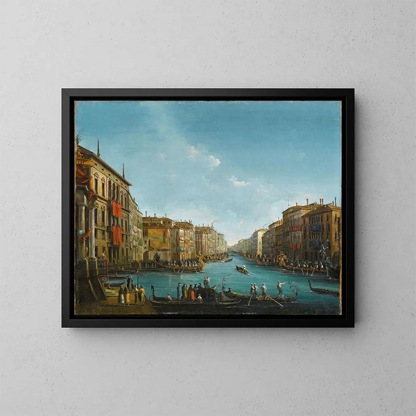 Die Regatta auf dem Großen Kanal in Venedig - Giuseppe Bernardino Bison — gerahmtes Bild an der Wand