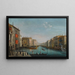 Venedig, Blick auf den Großen Kanal vom Palazzo Balbi bis zur Rialto-Brücke mit einer Regatta - Giuseppe Bernardino Bison — gerahmtes Bild an der Wand