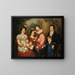 Portrait der vermuteten Familie Bourbon-Sizilien, Maria Isabella mit ihrem Ehemann Franz I. von den Zwei Sizilien und ihren Kindern. - Giuseppe Cammarano — gerahmtes Bild an der Wand