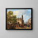 Eine lebendige Szene auf einem Marktplatz - Giuseppe Canella — gerahmtes Bild an der Wand