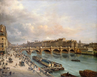 Giuseppe Canella - La Cit et le PontNeuf vus du quai du Louvre.webp
