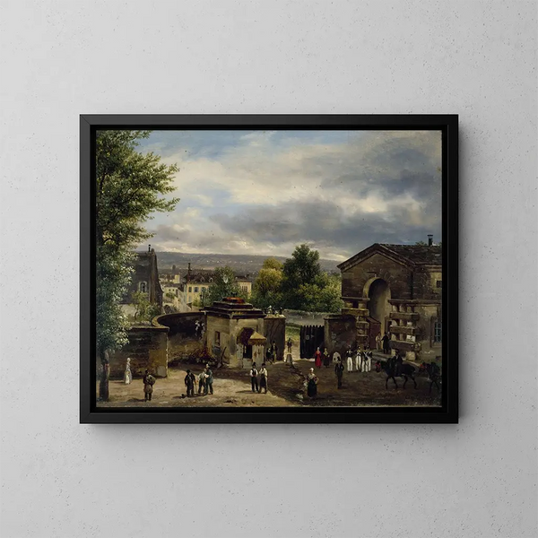 Die Mauer der Rue Royale in Montmartre - Giuseppe Canella — gerahmtes Bild an der Wand