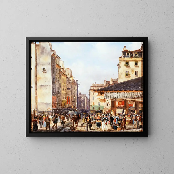 Les Halles - Giuseppe Canella — gerahmtes Bild an der Wand