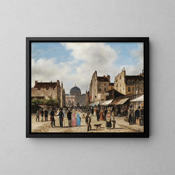 Paris, die Straße Saint-Nicaise - Giuseppe Canella — gerahmtes Bild an der Wand