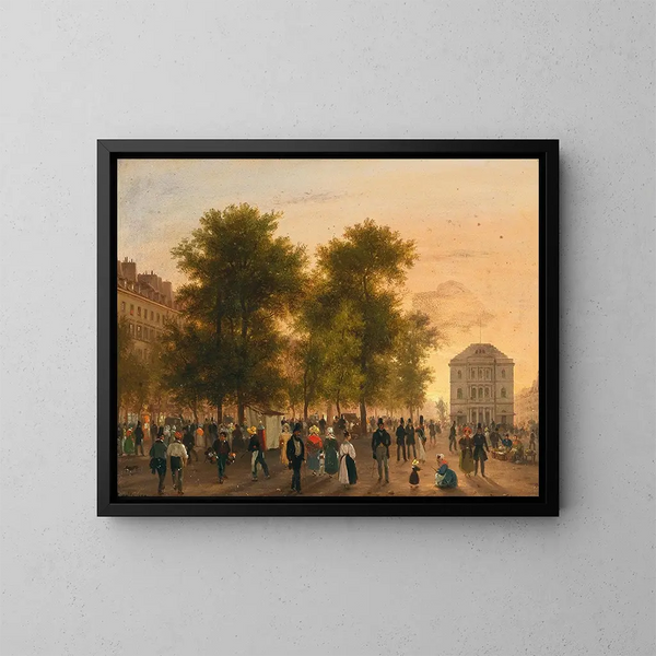 Theater des Ambigu-Comique - Giuseppe Canella — gerahmtes Bild an der Wand