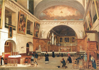 Giuseppe Canella - View of the church Saint Jean SainteCroix in Paris.webp