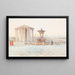Ansicht des Foro Boario mit dem Tempel des Hercules Victor und dem Triton-Brunnen - Giuseppe Carosi — gerahmtes Bild an der Wand
