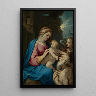 Giuseppe Cesari - Madonna mit Kind Hieronymus und Engeln.webp