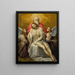 Der toten Christus, gehalten vom Gott Vater und zwei Engeln - Giuseppe Cesari — gerahmtes Bild an der Wand