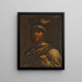 Junger Mann mit einem Federhelm - Giuseppe Maria Crespi — gerahmtes Bild an der Wand