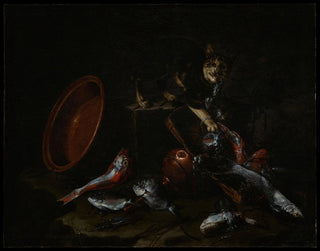 Giuseppe Recco - A Cat Stealing Fish.webp