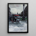 Stadtansicht mit Kutsche - Giuseppe Solenghi — gerahmtes Bild an der Wand