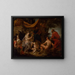 Die musikalische Wettstreit zwischen Pan und Apollon - Godfried Maes — gerahmtes Bild an der Wand