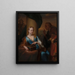 Une leçon de morale inutile - Godfried Schalcken — gerahmtes Bild an der Wand