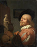 Portrait eines Künstlers in seinem Atelier - Godfried Schalcken — Ansicht des Kunstwerks