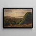 Vue depuis Vesterskov près de Mariager avec le fjord en arrière-plan - Godtfred Rump — gerahmtes Bild an der Wand