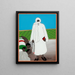 Amadou Bamba und die kniende Gläubigen - Gora Mbengue — gerahmtes Bild an der Wand