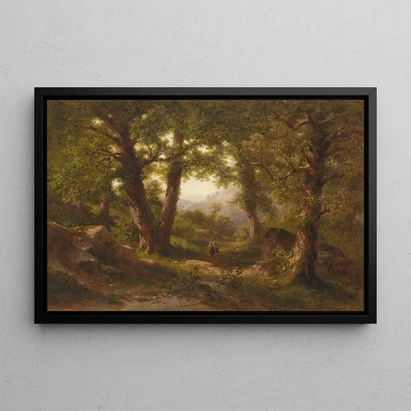 Holz der Kastanienbäume - Gottfried Seelos — gerahmtes Bild an der Wand