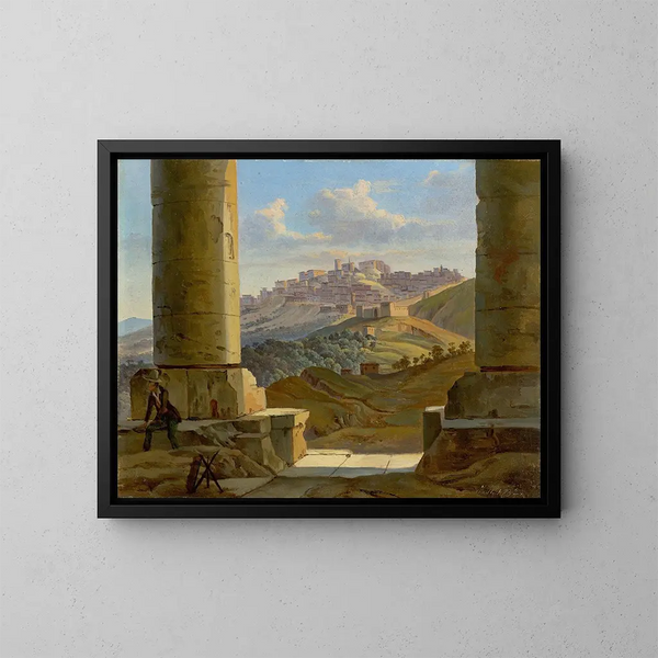 Landschaft Sizilien - Gottlob Michael Wentzel — gerahmtes Bild an der Wand