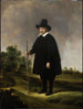 Portrait eines Mannes vor Landschaftshintergrund - Govert Flinck — Ansicht des Kunstwerks