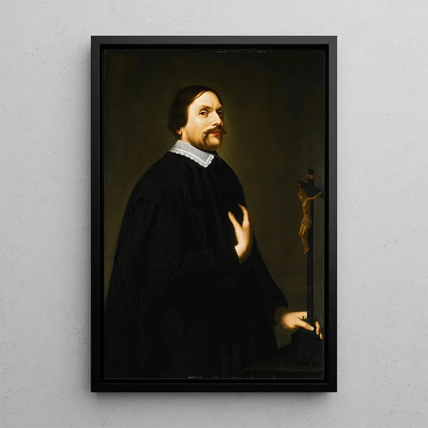Portrait eines Prälaten - Gérard Douffet — gerahmtes Bild an der Wand