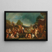 Moses und die Sammlung des Manna durch die Israeliten - Gregorio Lazzarini — gerahmtes Bild an der Wand