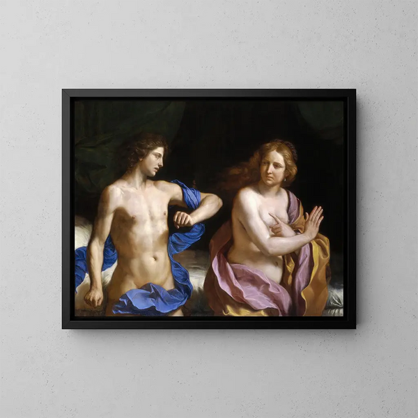 Amnon und Tamar - Guercino — gerahmtes Bild an der Wand