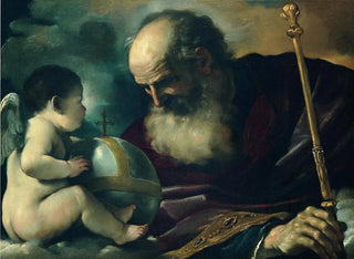 Gott Vater und ein Engel - Guercino — Ansicht des Kunstwerks