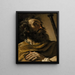 Guercino - Saint Alexis in einem braunen Schal, der einen Stock hält — gerahmtes Bild an der Wand