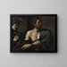 Saint Jean-Baptiste en prison visité par Salomé - Guercino — gerahmtes Bild an der Wand