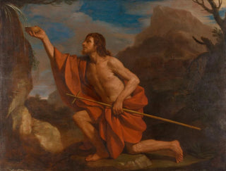 Johannes der Täufer in der Wüste - Guercino — Ansicht des Kunstwerks