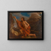 Johannes der Täufer in der Wüste - Guercino — gerahmtes Bild an der Wand