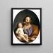 Saint Joseph mit dem Jesuskind - Guercino — gerahmtes Bild an der Wand