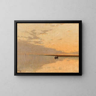 Guglielmo Ciardi - Barca al tramonto.webp