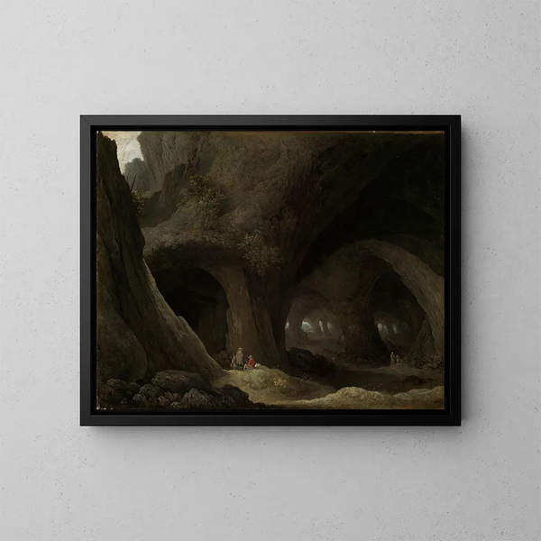 Grotte mit ruhenden Hirten - Guillam Dubois — gerahmtes Bild an der Wand