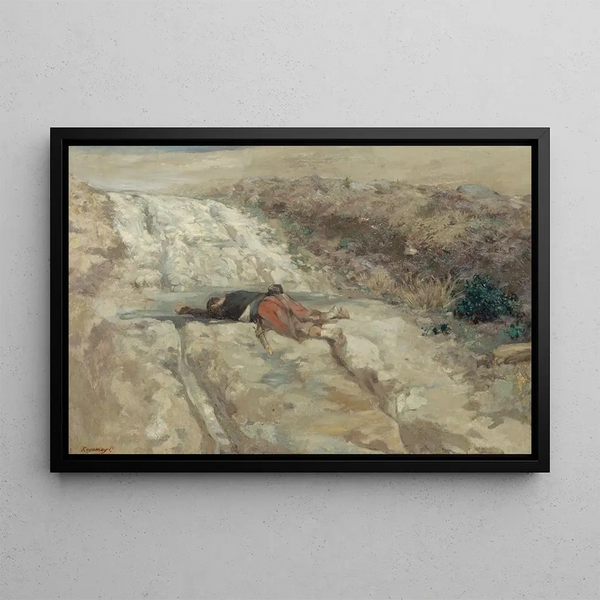 Guillaume Rgamey - Scne de la guerre de 1870 soldat mort sur un champ de bataille.webp