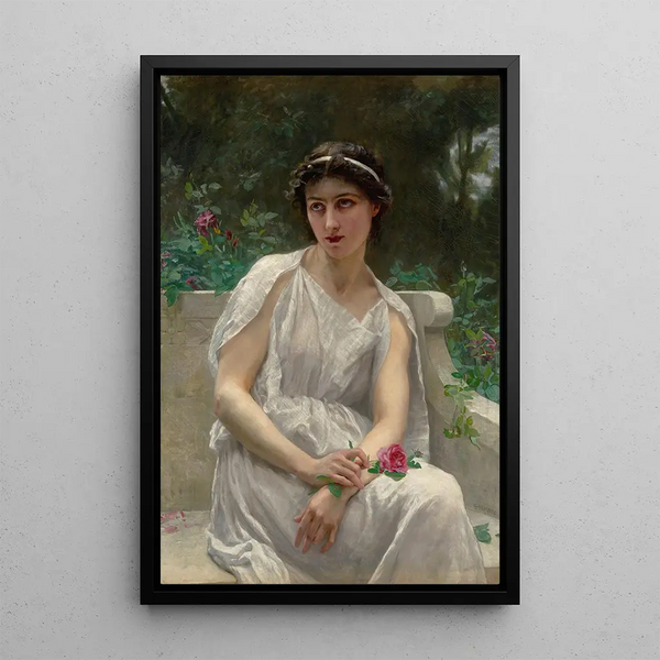 Die rote Rose - Guillaume Seignac — gerahmtes Bild an der Wand