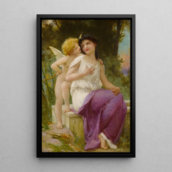 Venus und die Liebe - Guillaume Seignac — gerahmtes Bild an der Wand