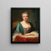 Portrait einer jungen Frau - Guillaume Voiriot — gerahmtes Bild an der Wand
