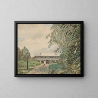 Station thermale à Sindanglaja - Gustaaf Frederik Tydeman — gerahmtes Bild an der Wand