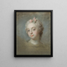Portrait einer Dame - Gustaf Lundberg — gerahmtes Bild an der Wand