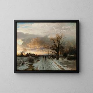 Winterlandschaft - Gustaf Rydberg — gerahmtes Bild an der Wand